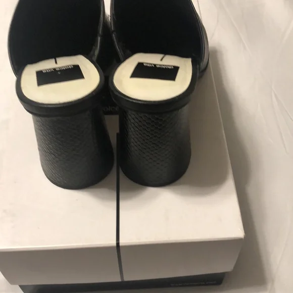 Dolce Vita Black Leather Mules - Picture 4 of 5